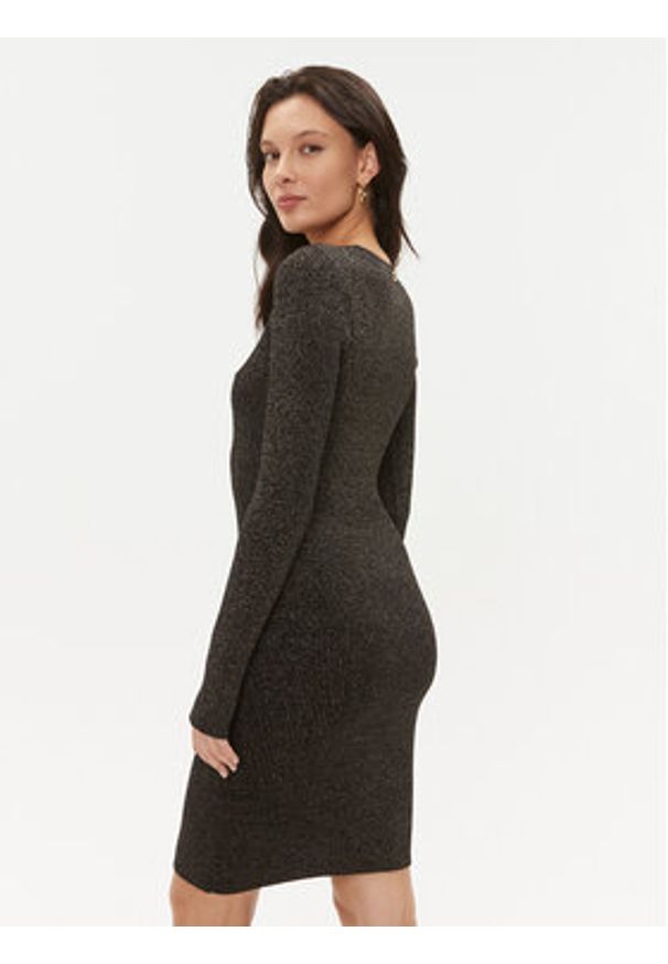 TwinSet - TWINSET Sukienka dzianinowa 232TT3272 Czarny Slim Fit. Kolor: czarny. Materiał: syntetyk