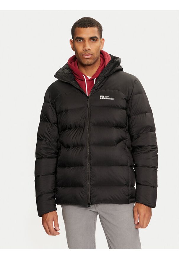 Jack Wolfskin Kurtka puchowa Nebelhorn A61827 Czarny Regular Fit. Kolor: czarny. Materiał: syntetyk