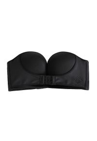 Intica - Biustonosz bez ramiączek z zapięciem z przodu do odkrytych kreacji Kjerstin. Kolor: czarny. Materiał: materiał