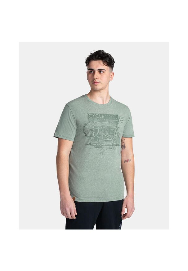 Męski bawełniany t-shirt Kilpi PORTELA-M. Kolor: zielony. Materiał: bawełna