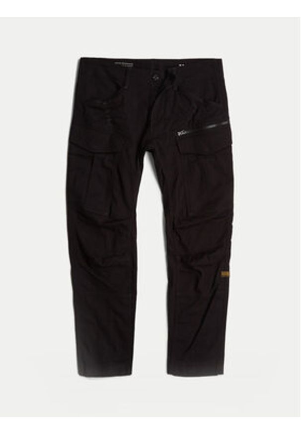 G-Star RAW - G-Star Raw Spodnie materiałowe Zip Cargo 3D D25665-D846 Czarny Tapered Fit. Kolor: czarny. Materiał: bawełna