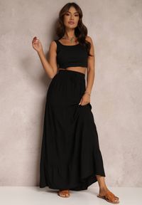 Renee - Czarna Spódnica Kainne. Okazja: na co dzień. Kolor: czarny. Styl: casual