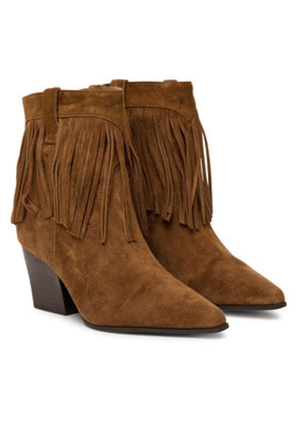 Aldo Botki Jollene 14088521 Brązowy. Kolor: brązowy. Materiał: skóra, zamsz