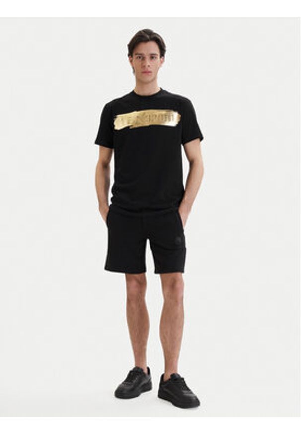Plein Sport T-Shirt PADC MTK7204 SJY001N Czarny Regular Fit. Kolor: czarny. Materiał: bawełna. Styl: sportowy