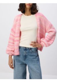 Reserved - Wzorzysty kardigan - wielobarwny. Materiał: dzianina #1