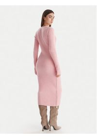 Patrizia Pepe Sukienka dzianinowa 2A2996 K294 Różowy Regular Fit. Kolor: różowy. Materiał: wełna #4