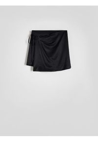 Reserved - Spódnico-szorty z wiskozy - czarny. Kolor: czarny. Materiał: wiskoza