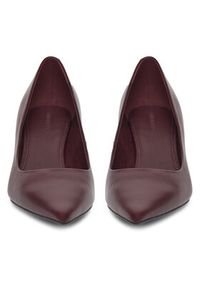 Gino Rossi - GINO ROSSI Czółenka DANI-V1937-31-1 Bordowy. Kolor: czerwony. Materiał: skóra. Obcas: na szpilce #6