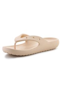 Japonki Crocs Classic Flip V2 209402-2DS beżowy. Okazja: na plażę, na co dzień. Kolor: beżowy. Materiał: materiał. Styl: casual #5