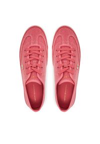 TOMMY HILFIGER - Tommy Hilfiger Sneakersy Washed Canvas Vulc Sneaker FW0FW08894 Różowy. Kolor: różowy. Materiał: materiał #3