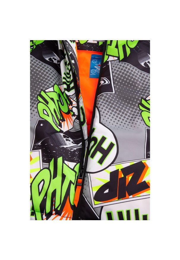 Kurtka narciarska dziecięca snowboard Lemon Explore ZL4. Typ kołnierza: kaptur. Kolor: wielokolorowy. Materiał: poliester. Sezon: zima. Sport: snowboard, narciarstwo