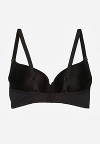 Renee - Czarny Biustonosz o Gładkim Wykończeniu z Kokardką Phiphise. Kolor: czarny. Wzór: gładki #2