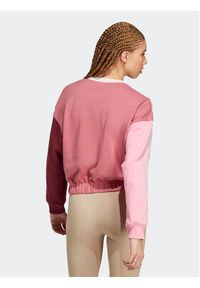 Adidas - adidas Bluza Essentials 3-Stripes Crop Sweatshirt IC9875 Różowy Loose Fit. Kolor: różowy. Materiał: bawełna #2
