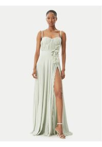 Elisabetta Franchi Sukienka wieczorowa AB-R22-52E2 Zielony Regular Fit. Kolor: zielony. Materiał: wiskoza. Styl: wizytowy #1