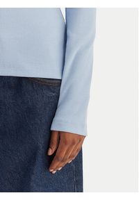 Hugo - HUGO Golf Easy 50525318 Błękitny Slim Fit. Typ kołnierza: golf. Kolor: niebieski. Materiał: bawełna #4