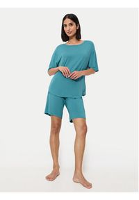 Triumph Piżama Timeless Sensuality 10222627 Turkusowy Relaxed Fit. Kolor: turkusowy. Materiał: lyocell