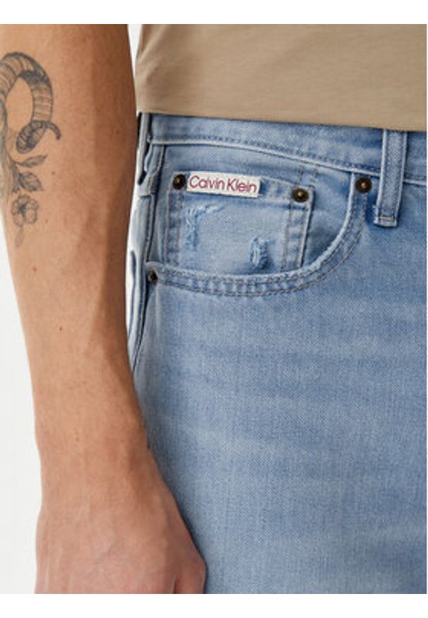 Calvin Klein Jeans Jeansy 90's LV04RB706G Niebieski Straight Fit. Kolor: niebieski