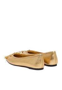 Gino Rossi - GINO ROSSI Baleriny CEO-ROSE-LT2088 Złoty. Kolor: złoty. Materiał: skóra #6