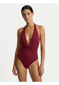 Guess Strój kąpielowy E6GJ16 KF590 Bordowy. Kolor: czerwony. Materiał: syntetyk #1