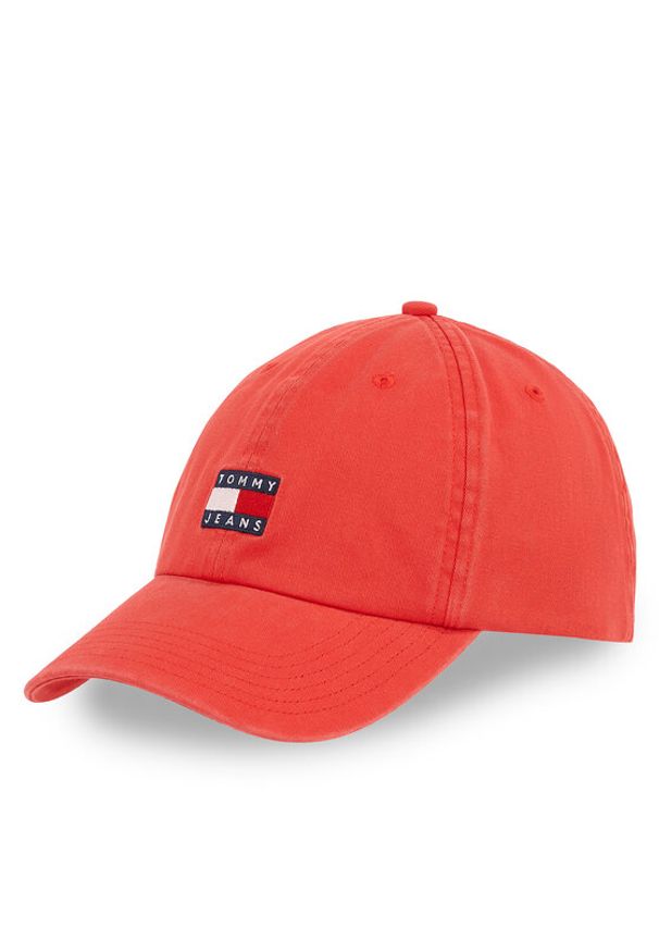 Tommy Jeans Czapka z daszkiem Tjm Heritage Cap AM0AM12020 Czerwony. Kolor: czerwony. Materiał: bawełna