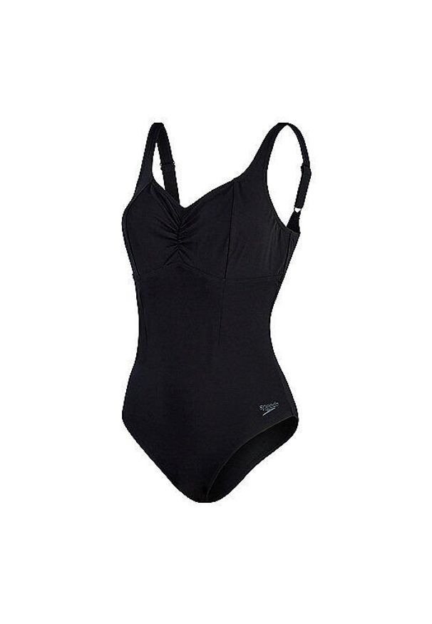 Damski kostium kąpielowy 1-częściowy Speedo Eco Aquanite. Kolor: czarny. Materiał: nylon, lycra