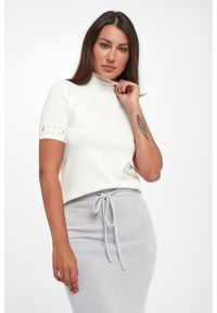 Twinset Milano - Sweter damski z krótkim rękawem TWINSET. Długość rękawa: krótki rękaw. Długość: krótkie #1