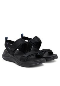 skechers - Skechers Sandały Vapor Foam-Laidback Moments 120009/BBK Czarny. Kolor: czarny. Materiał: materiał #3