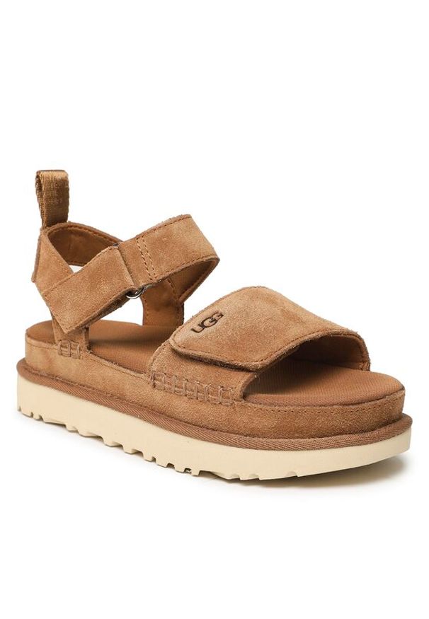 Ugg Sandały 1136783CHE Brązowy. Kolor: brązowy. Materiał: zamsz, skóra