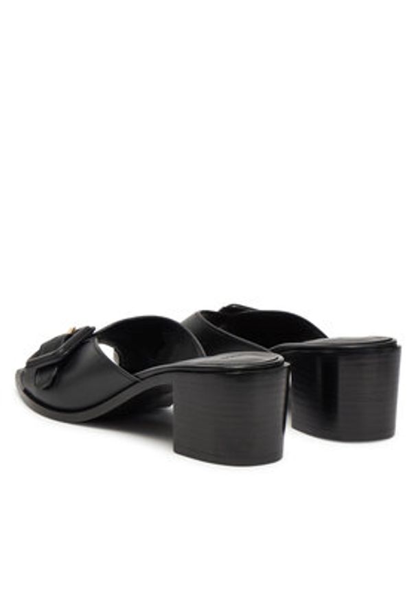 BOSS Klapki Charlize 50542206 Czarny. Kolor: czarny. Materiał: skóra