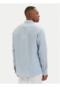 Hugo - HUGO Koszula Valerio 50562694 Niebieski jasny Modern Fit. Kolor: niebieski. Materiał: len #4