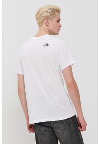 The North Face t-shirt bawełniany kolor biały. Okazja: na co dzień. Kolor: biały. Materiał: bawełna. Wzór: gładki, nadruk. Styl: casual #5