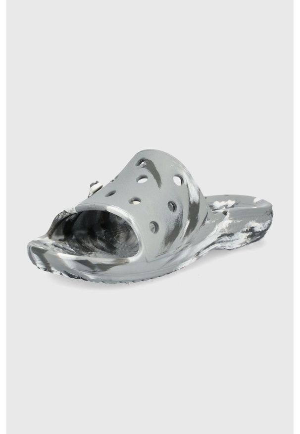 Crocs klapki kolor szary. Kolor: szary. Materiał: materiał