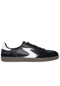 skechers - Buty damskie Skechers Hotshot Kickoff 185232BKW - czarne. Zapięcie: sznurówki. Kolor: czarny. Materiał: guma, skóra, zamsz. Szerokość cholewki: normalna. Model: Skechers Sport #1