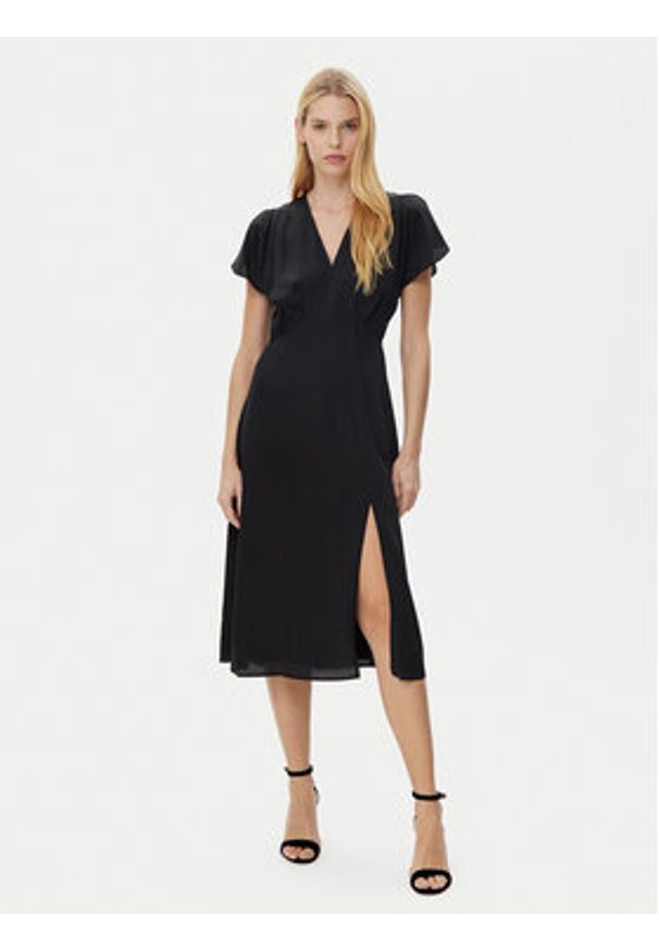 BOSS Sukienka letnia Dawarina 50532930 Czarny Relaxed Fit. Kolor: czarny. Materiał: jedwab. Sezon: lato