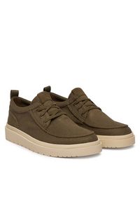 Clarks Półbuty Polden Moc 26186615 Zielony. Kolor: zielony. Materiał: materiał #2