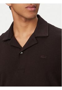 Lacoste Polo DH1969 Brązowy ciemny Classic Fit. Typ kołnierza: polo. Kolor: brązowy. Materiał: bawełna #4