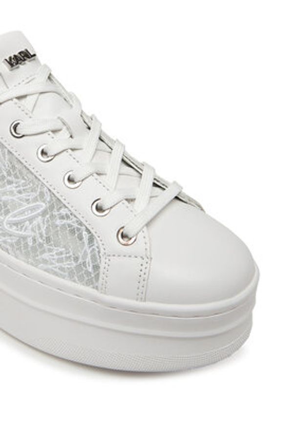 Karl Lagerfeld - KARL LAGERFELD Sneakersy KL65011F Biały. Kolor: biały. Materiał: skóra