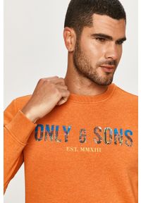 Only & Sons - Bluza. Okazja: na co dzień. Kolor: pomarańczowy. Wzór: nadruk. Styl: casual #5