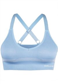 GORILLA WEAR - Selah Bezszwowe Biustonosz sportowy ight Niebieski. Kolor: niebieski. Sport: fitness
