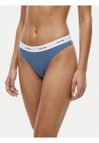 Calvin Klein Underwear Stringi LV00QD5357 Niebieski. Kolor: niebieski. Materiał: bawełna #1