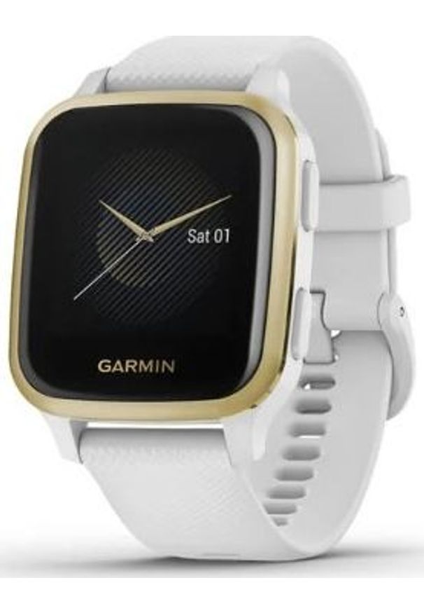 GARMIN - Zegarek sportowy Garmin Venu Sq Biały (010-02427-11). Kolor: biały. Styl: sportowy