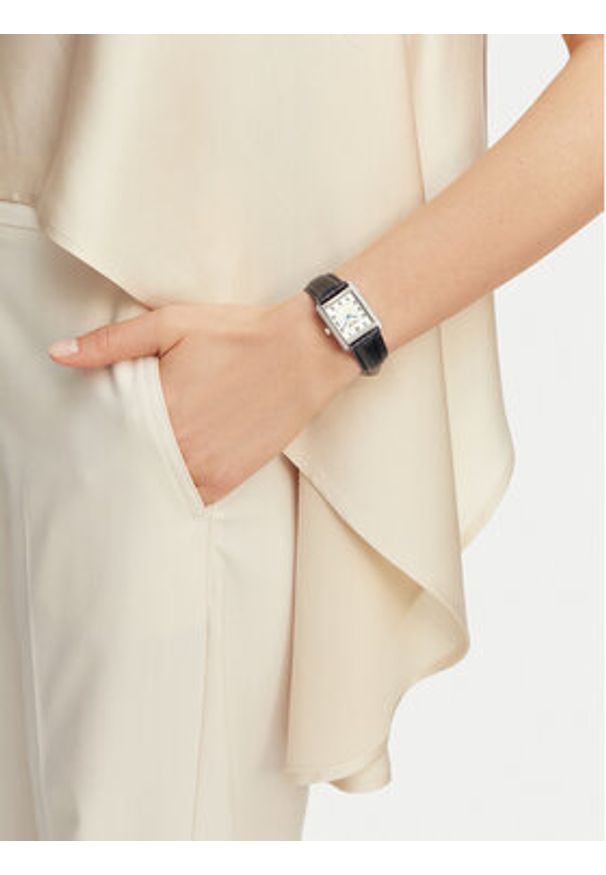 U.S. Polo Assn. Zegarek Athena USP8498ST Granatowy. Kolor: niebieski. Materiał: skóra