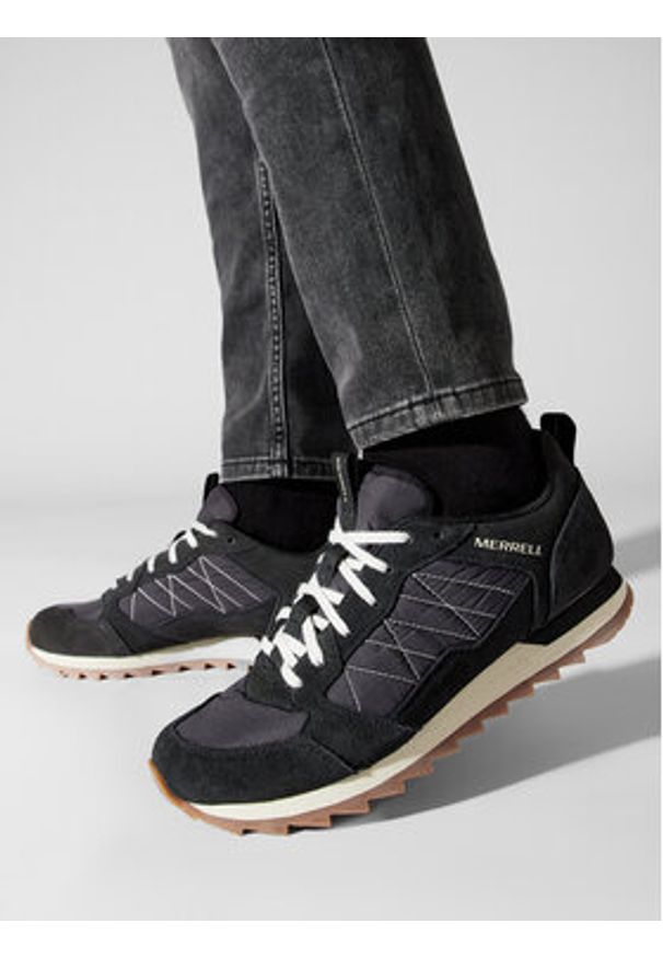 Merrell Sneakersy Alpine Sneaker 14 J16695 Czarny. Kolor: czarny. Materiał: zamsz, skóra