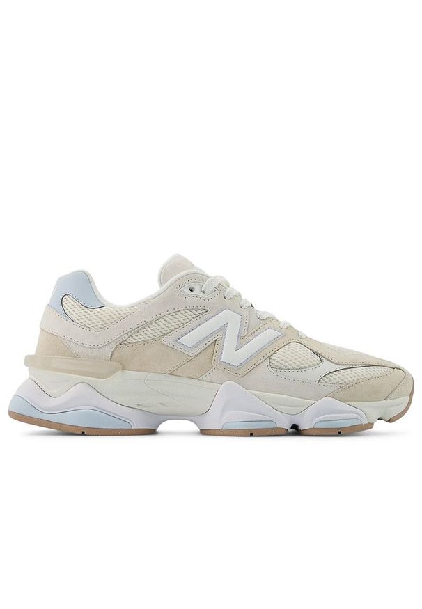 Buty unisex New Balance U9060AUA - beżowe. Kolor: beżowy. Materiał: guma, syntetyk, skóra, materiał. Szerokość cholewki: normalna. Sport: turystyka piesza