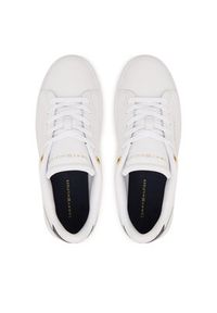TOMMY HILFIGER - Tommy Hilfiger Sneakersy Th Chic Sneaker FW0FW09105 Biały. Kolor: biały. Materiał: skóra #6