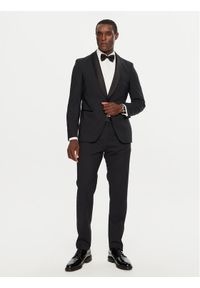 BOSS - Boss Garnitur H-Houston 50528109 Czarny Slim Fit. Kolor: czarny. Materiał: wełna