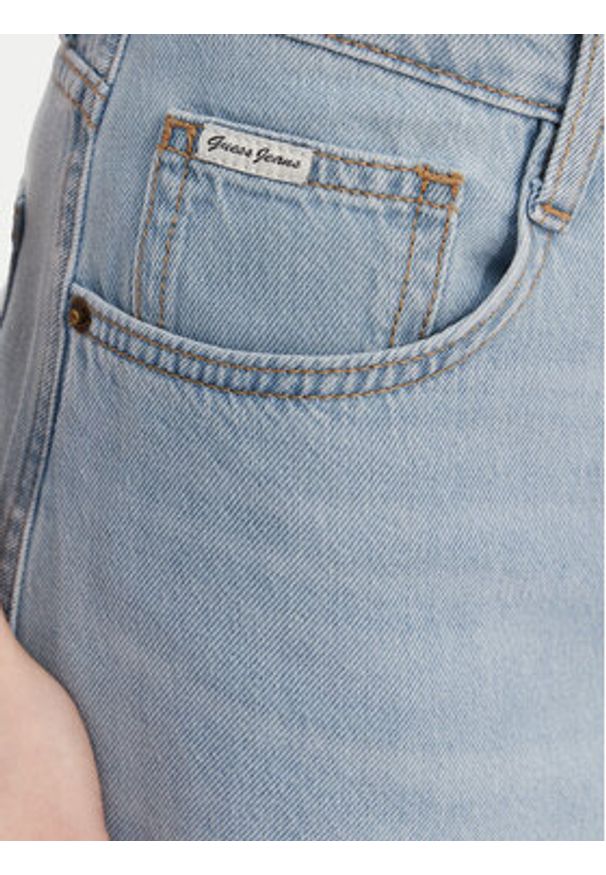 Guess Jeans Spódnica jeansowa W6GD52 D7902 Niebieski Regular Fit. Kolor: niebieski. Materiał: bawełna
