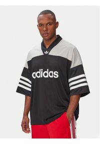 Adidas - adidas T-Shirt Adicolor oversize Football Jersey KS7546 Czarny Oversize. Kolor: czarny. Materiał: syntetyk #1