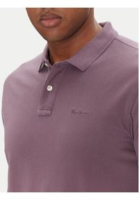 Pepe Jeans Polo New Oliver PM542099 Fioletowy Regular Fit. Typ kołnierza: polo. Kolor: fioletowy. Materiał: bawełna #5
