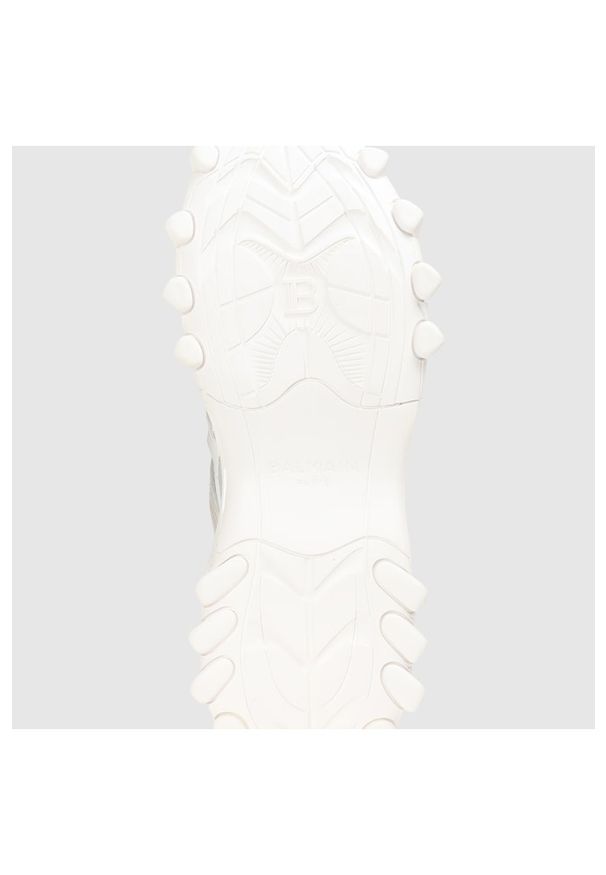 Balmain - BALMAIN Sneakersy skórzane męskie białe B-East, Rozmiar 43. Kolor: biały. Materiał: skóra